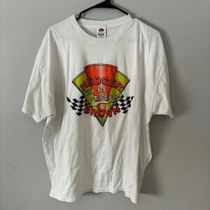 Hedger Brown vintage racing Gildan Ultra Cotton Heavyweight Shirt mens size XXL